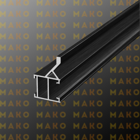 Профиль вертикальный MS145 Черный браш (A25)